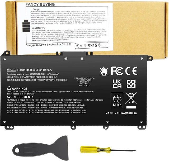 Alt view image 8 of 14 - HW03XL L97300-005 Laptop Battery for HP Pavilion 15-EG 15-EH 17-CN 17-CP 15-eg0073cl 15-eg0070wm 15-eh0050wm 17-cn0xxx 17-cn0023dx 17-cn0053cl L96887-421 L96887-AC1 HWO3XL HW03041XL L96887-1D1 41.04Wh
