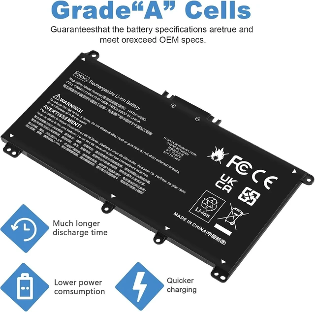Alt view image 13 of 14 - HW03XL L97300-005 Laptop Battery for HP Pavilion 15-EG 15-EH 17-CN 17-CP 15-eg0073cl 15-eg0070wm 15-eh0050wm 17-cn0xxx 17-cn0023dx 17-cn0053cl L96887-421 L96887-AC1 HWO3XL HW03041XL L96887-1D1 41.04Wh