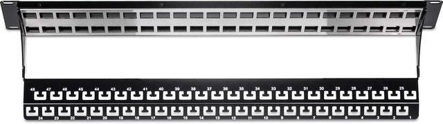 Alt view image 12 of 13 - TRENDnet 48-Port Blank Keystone Shielded 2U HD Patch Panel, TC-KP48S, 2U 19 Metal Rackmount Housing, Network Management Panel, Recommended with TC-K06C6A Cat6A Keystone Jacks (Sold Separately)