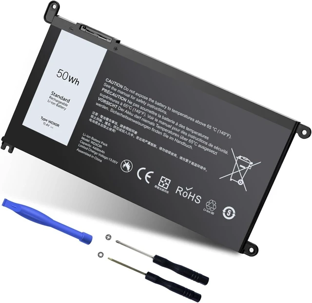 Alt view image 8 of 14 - Upgraded 50Wh WDX0R Laptop Battery Replacement for Dell Inspiron 13 15 5000 7000 Series 5570 5378 5567 5379 7375 7378 5579 7579 5568 7586 5575 Latitude 3500 WDXOR P69G CYMGM and More