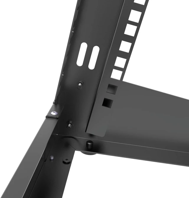 Alt view image 14 of 14 - JINGCHENGMEI 6U Desktop Network Rack 19 inches Small Open Frame Rack 2 Post Free-Standing Tabletop Rack for Patch Panel, Data, AV, IT,Studio or Computer Equipment (6U)