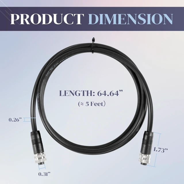 Alt view image 14 of 14 - Replace for Humminbird 720073-6 5 Foot Boat Ethernet Cable AS EC 5E 5ft Ethernet Cord Fit for SOLIX, HELIX G2N, HELIX G1, ONIX, ION, 1100, 900, 800, 700 Series
