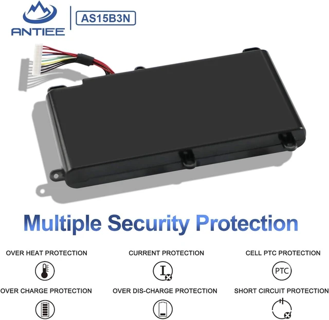 Alt view image 12 of 14 - ANTIEE AS15B3N Laptop Battery for Acer Predator 15 G9-591 G9-591G G9-592 G9-592G G9-593 Predator 17 G5-793 G9-791 G9-791G G9-792 G9-792G G9-793 Predator 17X GX-791 GX-792 21X GX21-71 G9000 4ICR19/66-2