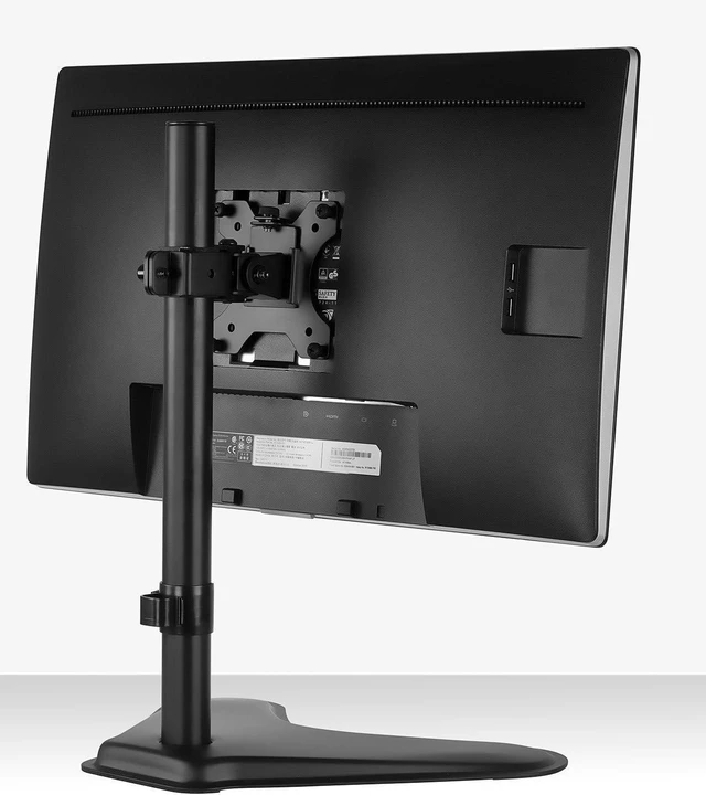 Alt view image 9 of 14 - Mount-It! Free Standing Monitor Stand for Desktops | Single Monitor Mount | VESA 75 100 Compatible Displays | Height Adjustable Tilt Swivel Rotating | Fits 21.5 23 24 27 28 29 32 Inch Computer Screen