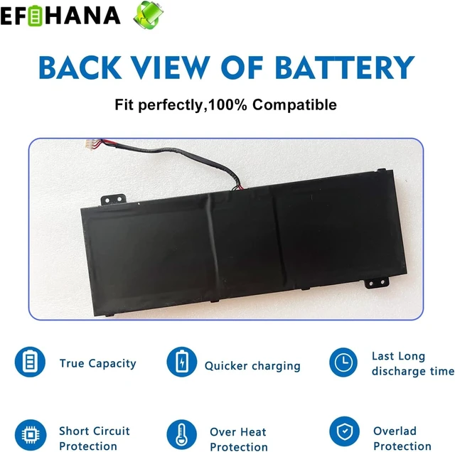Alt view image 12 of 12 - AP18E8M AP18E7M Battery for Acer Nitro 5 AN515-55 AN515-52 AN515-44 AN515-43 AN515-45 AN515-44-R99Q AN517-52 AN517-55 Nitro 7 AN715-51 Aspire 7 A715-74G-7511 Predator Helios 300 PH315-52 PH315-53