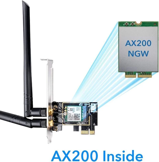 Alt view image 13 of 14 - Cudy New AX3000 Wireless WiFi 6 PCIe Card for PC, Bluetooth 5.2, AX200, 3000Mbps WiFi 6 Speed, Bluetooth 5.2/5/4.2/4.0, 802.11ax/ac/a/b/g/n, Windows 11, 10, WE3000 V2