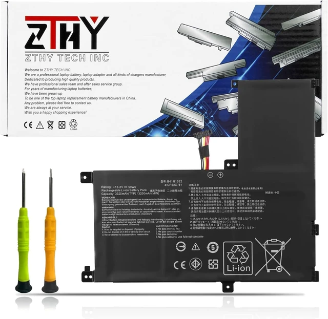 Alt view image 8 of 14 - B41N1532 Laptop Battery Replacement for Asus Q504U Q504UA Q504UAK Q534UA Zenbook Flip UX560 UX560UA UX560UAK UX560UA-FZ014T UX560UQ-FJ051T Q504UA-BBI5T12 BHI5T13 BHI7T21 B41BK25 B41Bl95 15.2V 50Wh