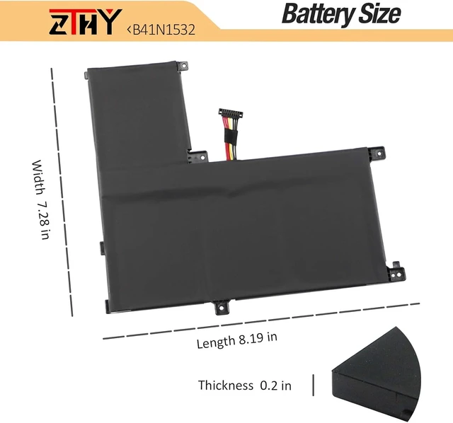 Alt view image 14 of 14 - B41N1532 Laptop Battery Replacement for Asus Q504U Q504UA Q504UAK Q534UA Zenbook Flip UX560 UX560UA UX560UAK UX560UA-FZ014T UX560UQ-FJ051T Q504UA-BBI5T12 BHI5T13 BHI7T21 B41BK25 B41Bl95 15.2V 50Wh
