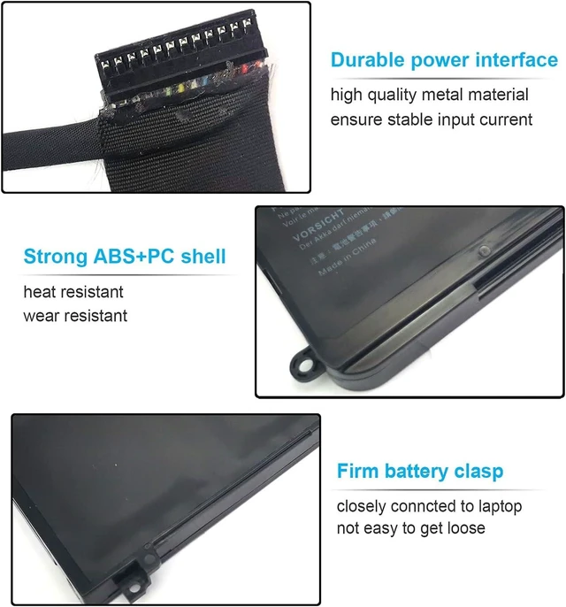 Alt view image 11 of 14 - Emanjor Type 9NJM1 44T2R MG2YH Laptop Battery Replacement for Dell Alienware 17 R4 R5 15 R3 R4 P31E P69F P31E001 P31E002 P69F001 P69F002 HF25D 01D82 546FF 0546FF HF250 0HF250 0MG2YH 99Wh 11.4V 6 Cell