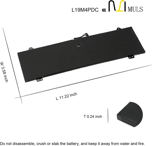 Alt view image 12 of 12 - L19C4PDC L19L4PDC L19M4PDC Laptop Battery Replacement for Lenovo Ideapad Yoga 7-14ITL5 7-15ITL5 82BJ Yoga 7i (15 inch) 2 in 1 Series 5B10Z26482 SB10Z26481 5B10Z26485 SB10Z26486 5B10Z26479 SB10Z26483