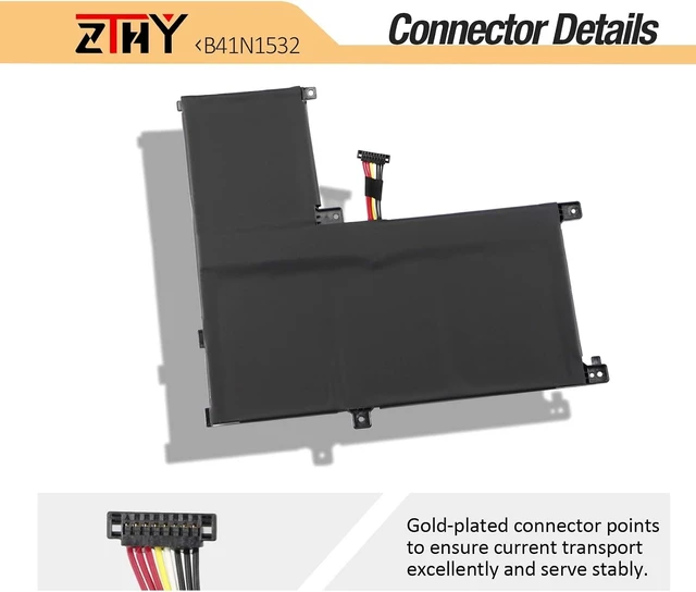 Alt view image 11 of 14 - B41N1532 Laptop Battery Replacement for Asus Q504U Q504UA Q504UAK Q534UA Zenbook Flip UX560 UX560UA UX560UAK UX560UA-FZ014T UX560UQ-FJ051T Q504UA-BBI5T12 BHI5T13 BHI7T21 B41BK25 B41Bl95 15.2V 50Wh