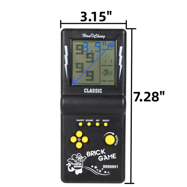 Alt view image 9 of 14 - 3 Pcs Handheld Retro Brick Game Nostalgic Puzzle Children's Game Console | 3.5-inch Large Screen,Build-in 23 Classic Games-Block Tank Racing Electronic Game for Adults or Kids (3 Pcs Black Tetri)