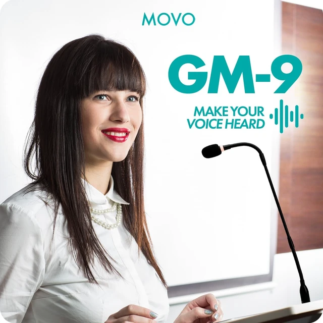 Alt view image 9 of 14 - GM-9 Professional 18-inch Gooseneck XLR Podium Microphone for Lectures, Conferences, Streaming, and Video Meetings