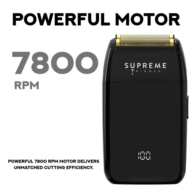 Alt view image 11 of 14 - Crunch Lite Professional Double Foil Shaver STF600 Men | Corded & Cordless Foil Razor, 60-Min Runtime, Hidden LED Display Face & Head Finishing