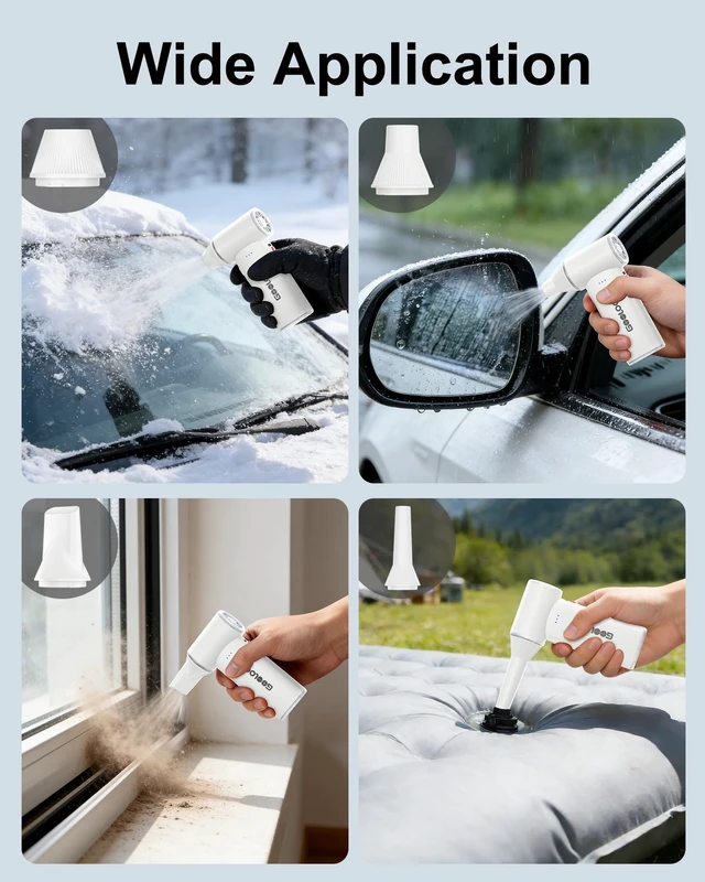 Alt view image 12 of 14 - F3 Electric Air Duster, 150000RPM Super Power Duster for Cleaning | 3-Speed Rechargeable Air Blower with Type-C Fast Charging, 4 Nozzles Dust Blower for PC, Car, Keyboard, 0.45lb, White