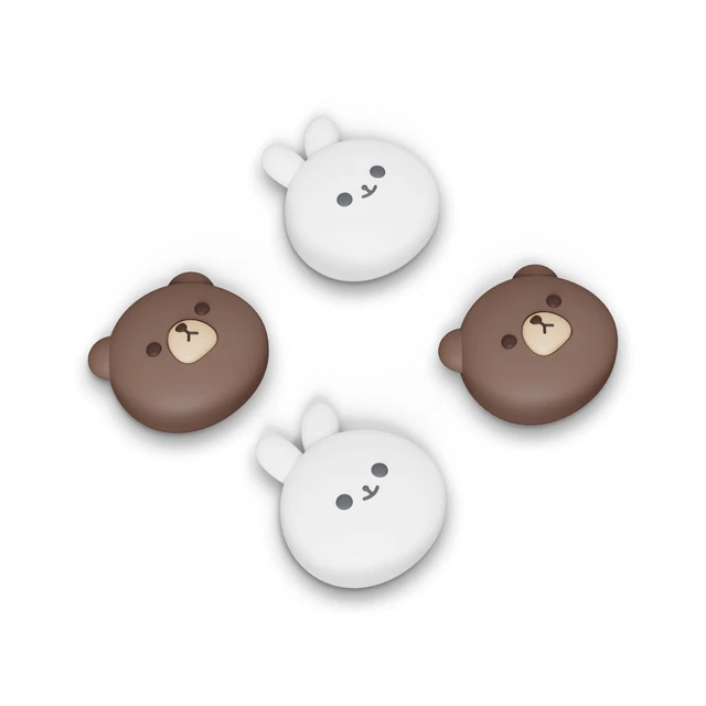 Alt view image 8 of 14 - Thumb Grip Caps for Steam Deck LCD, Silicone Thumbsticks Grips Joystick Caps for Steam Deck OLED - Chubby Bear & Smiley Bunny