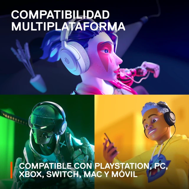 Alt view image 14 of 14 - Arctis Nova 1P Multi-System Gaming Headset Hi-Fi Drivers 360° Spatial Audio Comfort Design Durable Lightweight Noise-Cancelling Mic PS5/PS4, PC, Xbox, Switch - White