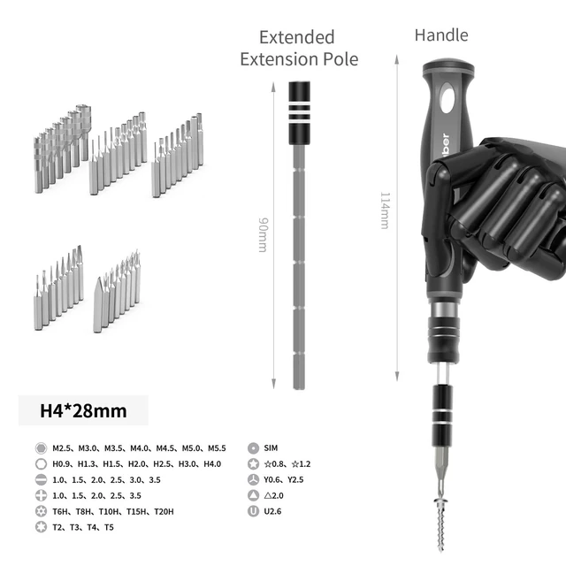 Alt view image 11 of 12 - 48-in-1 Precision Magnet screwdriver sets, Ergonomic Anti-slip Design, S2 Steel Small Repair Tool Kit for iPhone, Watch, Macbook, Computer, Laptop, PS4 PS5, Xbox, Switch, Glasses