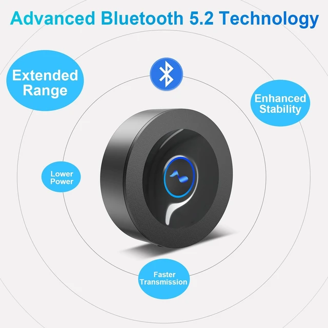 Alt view image 9 of 12 - Bluetooth 5.2 Receiver for Home Stereo, RCA & 3.5mm AUX Out Put, Wireless Audio Adapter for Stereo Receiver&Amplifier, Low Latency HiFi Music Streaming
