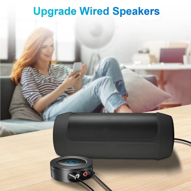 Alt view image 11 of 12 - Bluetooth 5.2 Receiver for Home Stereo, RCA & 3.5mm AUX Out Put, Wireless Audio Adapter for Stereo Receiver&Amplifier, Low Latency HiFi Music Streaming