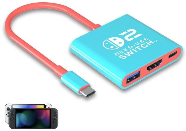 Alt view image 8 of 14 - Switch 2 Dock for Nintendo Switch 1 / 2 and Steam Deck Docking Station, Support TV Dock Mode, Portable TV HDMI Adapter Accessories for Nintendo Switch2 / OLED / 1, USB C to HDMI 2.0 Adapter 4K Output