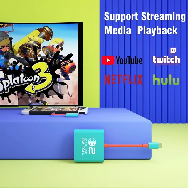 Alt view image 11 of 14 - Switch 2 Dock for Nintendo Switch 1 / 2 and Steam Deck Docking Station, Support TV Dock Mode, Portable TV HDMI Adapter Accessories for Nintendo Switch2 / OLED / 1, USB C to HDMI 2.0 Adapter 4K Output