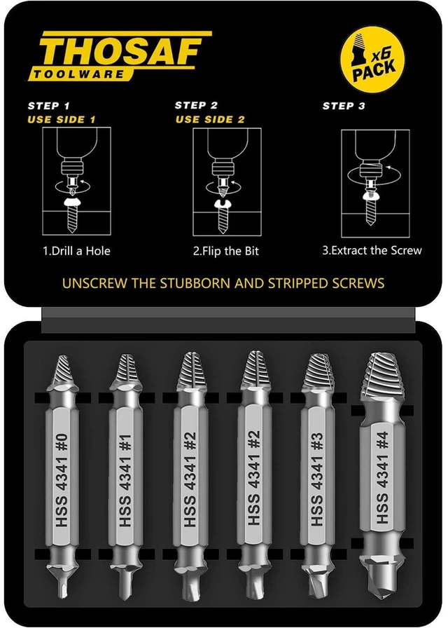 Alt view image 8 of 14 - Gifts for Men,Damaged Screw Extractor Set,Christmas Stocking Stuffers for Adults Men Him,Mens Gifts for Dad,Husband,Stripped Screws Bolt Drill Bit Tools for Easy Removal of Rusty Broken Screw