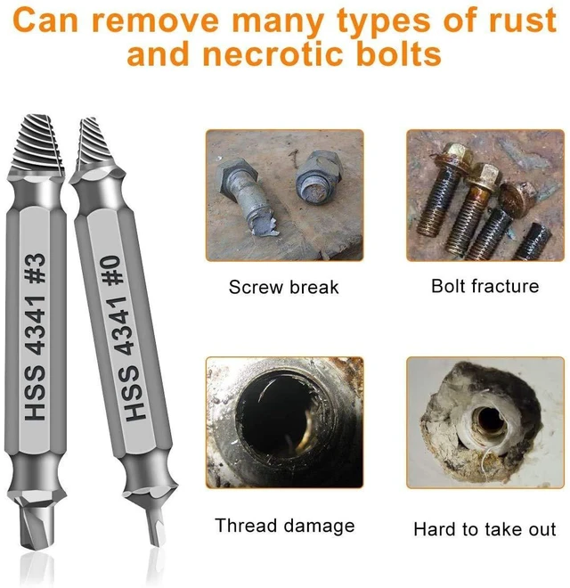 Alt view image 11 of 14 - Gifts for Men,Damaged Screw Extractor Set,Christmas Stocking Stuffers for Adults Men Him,Mens Gifts for Dad,Husband,Stripped Screws Bolt Drill Bit Tools for Easy Removal of Rusty Broken Screw