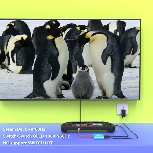 Alt view image 12 of 14 - Switch 2 Dock for Nintendo Switch 1 / 2 and Steam Deck Docking Station, Support TV Dock Mode, Portable TV HDMI Adapter Accessories for Nintendo Switch2 / OLED / 1, USB C to HDMI 2.0 Adapter 4K Output