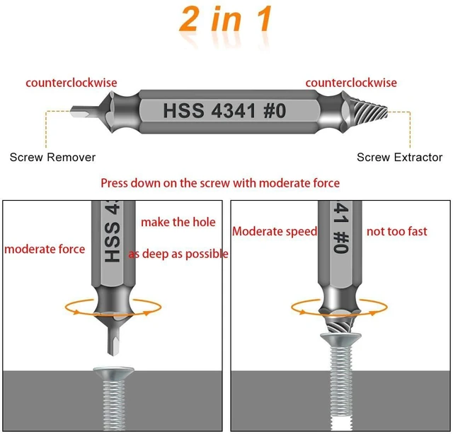 Alt view image 10 of 14 - Gifts for Men,Damaged Screw Extractor Set,Christmas Stocking Stuffers for Adults Men Him,Mens Gifts for Dad,Husband,Stripped Screws Bolt Drill Bit Tools for Easy Removal of Rusty Broken Screw