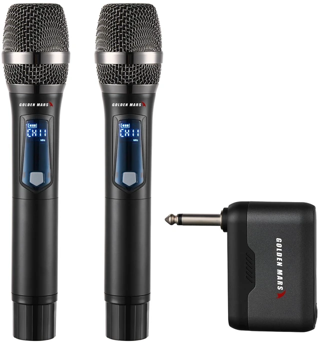 Alt view image 8 of 14 - Wireless Microphone with AI Auto Match Channel, Professional Updated 2.4GHz Rechargeable 2 Pcs Microphones with 300 FT Extra Long Distance Stable Receiving for Karaoke Singing DJ Church Classroom