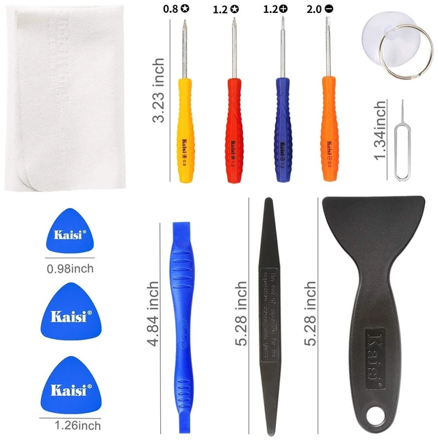 Alt view image 12 of 14 - Professional Electronics Opening Pry Tool Repair Kit with Metal Spudger Non-Abrasive Nylon Spudgers and Anti-Static Tweezers for Cellphone iPhone Laptops Tablets and More, 20 Piece
