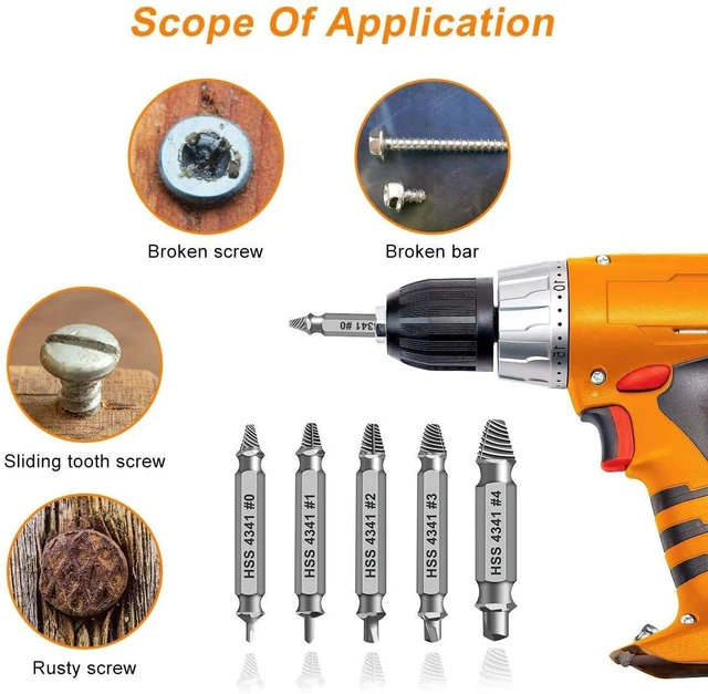Alt view image 12 of 14 - Gifts for Men,Damaged Screw Extractor Set,Christmas Stocking Stuffers for Adults Men Him,Mens Gifts for Dad,Husband,Stripped Screws Bolt Drill Bit Tools for Easy Removal of Rusty Broken Screw
