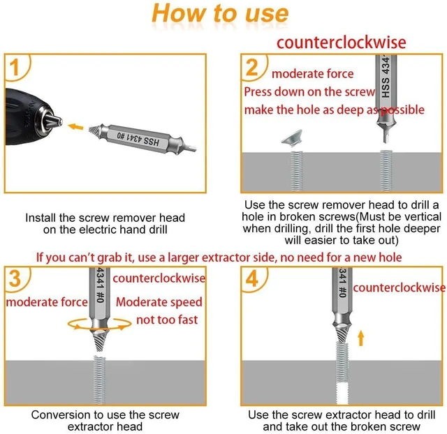 Alt view image 9 of 14 - Gifts for Men,Damaged Screw Extractor Set,Christmas Stocking Stuffers for Adults Men Him,Mens Gifts for Dad,Husband,Stripped Screws Bolt Drill Bit Tools for Easy Removal of Rusty Broken Screw
