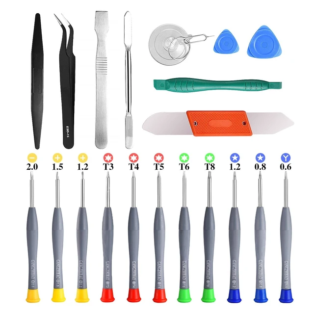Alt view image 8 of 14 - 21pcs Precision Screwdriver Set Magnetic, Repair Tools Kit for Fix Phone/iphone,Computer/PC,Tablet/Pad,Watch,PS4 - Replace Screen Battery Camera Small Electronics Open Pry Tool Kits Sets DIY