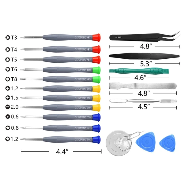 Alt view image 13 of 14 - 21pcs Precision Screwdriver Set Magnetic, Repair Tools Kit for Fix Phone/iphone,Computer/PC,Tablet/Pad,Watch,PS4 - Replace Screen Battery Camera Small Electronics Open Pry Tool Kits Sets DIY