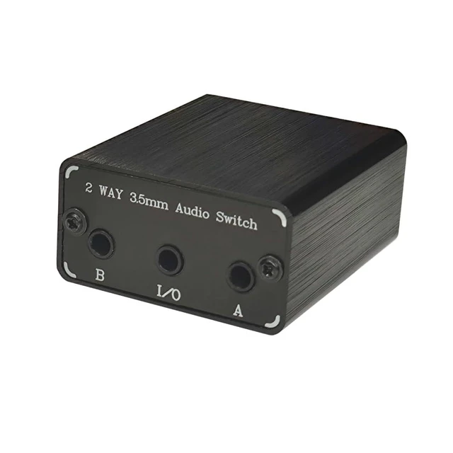 Alt view image 8 of 12 - 2 PORT 3.5mm Stereo Audio Switch Box AUX headphone Speaker Manual selector switcher Use 6A toggle switch (2 in 1 out / 1 in 2 out) -T21