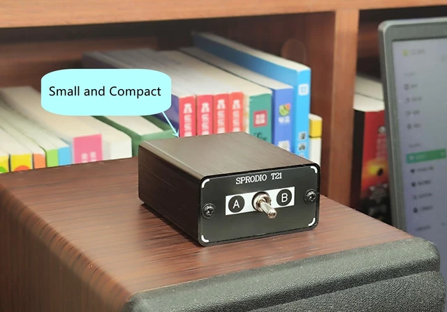 Alt view image 9 of 12 - 2 PORT 3.5mm Stereo Audio Switch Box AUX headphone Speaker Manual selector switcher Use 6A toggle switch (2 in 1 out / 1 in 2 out) -T21