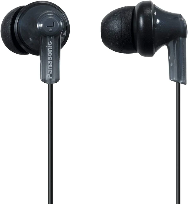 Alt view image 6 of 10 - ErgoFit Wired Earbuds, In-Ear Headphones with Dynamic Crystal-Clear Sound and Ergonomic Custom-Fit Earpieces (S/M/L), 3.5mm Jack for Phones and Laptops, No Mic - RP-HJE120-K (Black)