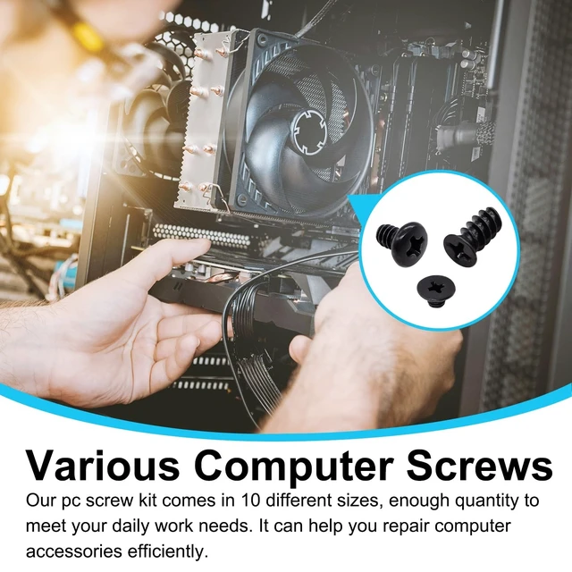 Alt view image 10 of 12 - 400Pcs Computer Screws Assortment Kit, Motherboard Standoffs Screws PC Screws for Universal Motherboard, SSD, Hard Drive, PC Case, PC Fan, for DIY PC Installation and Repair