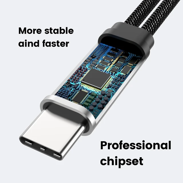 Alt view image 14 of 14 - 60W USB C Splitter Cable, 2-in-1 USB-C Male to Dual USB-C Female Charge While Using Headphones,SSD,DAC,or Controller Works with Steam Deck, Quest 3, iPad Pro, Samsung Galaxy, Pixel 7/8,Switch