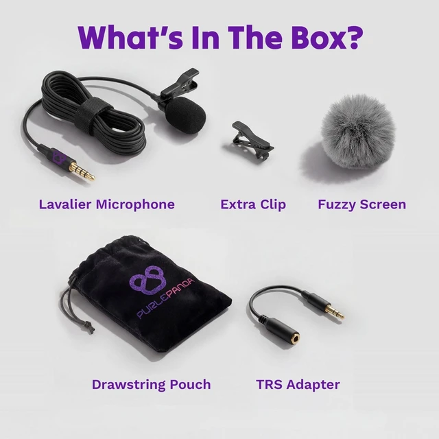Alt view image 13 of 14 - Lavalier Microphone for GoPro, DJI, Insta360 Mic Adapters