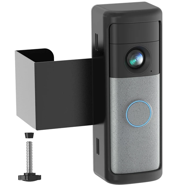 Alt view image 8 of 14 - Anti-Theft Doorbell Mount for Blink/Ring Battery Doorbell/Pro/Plus(2026) | No-Drill Doorbell Camera Holder for Apartment Door, Renter Friendly Mounting Bracket, for Inward Swing Door, (1 Pack, Black)