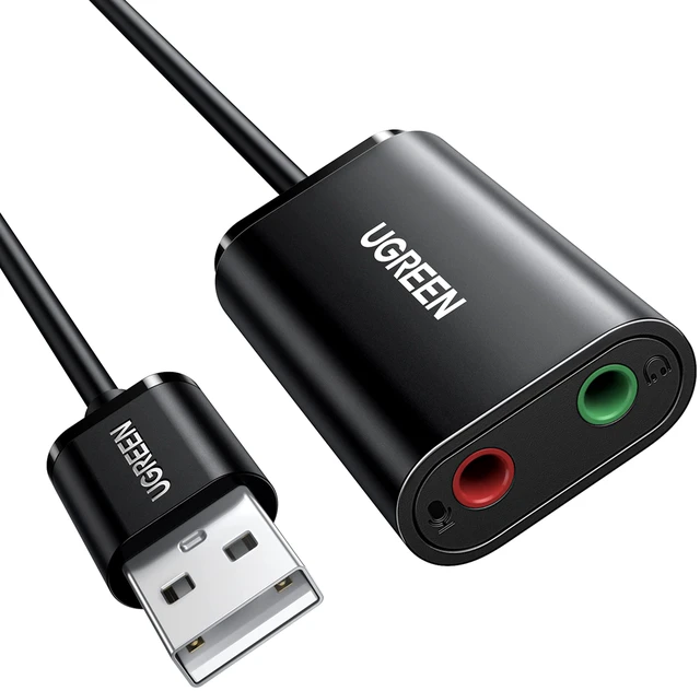 Alt view image 8 of 14 - USB to Audio Jack Sound Card Adapter with Dual TRS 3-Pole 3.5mm Headphone and Microphone USB to Aux 3.5mm External Audio Converter for Windows Mac Linux PC Laptops Desktops PS5 Switch 2
