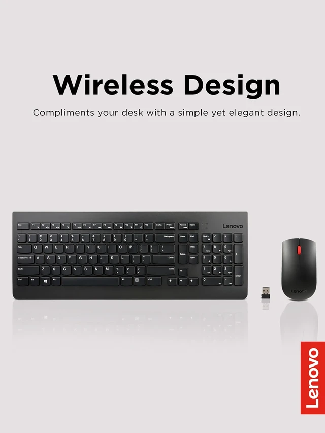 Alt view image 8 of 12 - 510 Wireless Keyboard & Mouse Combo, 2.4 GHz Nano USB Receiver, Full Size, Island Key Design, Left or Right Hand, 1200 DPI Optical Mouse, GX30N81775, Black