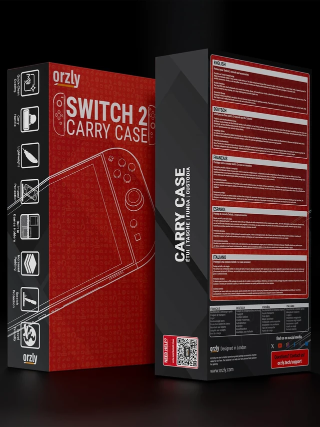 Alt view image 10 of 14 - Carrying Case for Nintendo Switch 2 2025 Console with Screen Padding | Switch 2 Latest 2025/2026 Case Soft Microfiber interior game card microSD storage JoyCon and accessory pockets GIFT BOXED