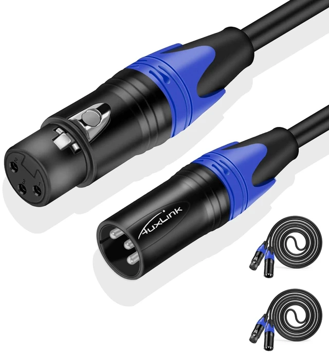 Alt view image 8 of 14 - XLR Cable, XLR Microphone Cable Male to Female 25ft 2 Pack | Balanced XLR Speaker Cable Suitable for Microphones, Preambles, Speaker Systems, Radio Station and More