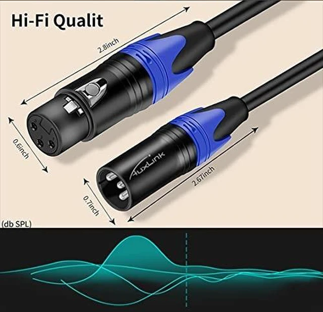 Alt view image 10 of 14 - XLR Cable, XLR Microphone Cable Male to Female 25ft 2 Pack | Balanced XLR Speaker Cable Suitable for Microphones, Preambles, Speaker Systems, Radio Station and More