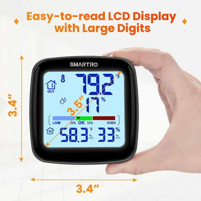 Alt view image 9 of 14 - SC92 Professional Digital Wireless Indoor Outdoor Thermometer | Hygrometer Room Humidity Gauge Temperature and Humidity Meter Pro Accuracy Calibration