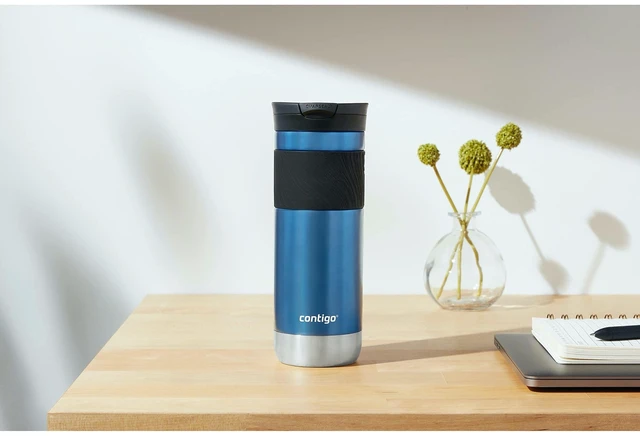 Alt view image 9 of 10 - Byron Vacuum-Insulated Stainless Steel Travel Mug, 20oz - Leak-Proof Lid, BPA-Free, Blue Corn - Perfect Reusable Cup for Coffee or Water; hot and cold beverage holder